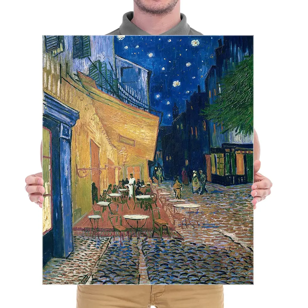 Wieco Art Canvas Wall Art 24"L x 20"W | Van Gogh Cafe Terrace at Night - view 6