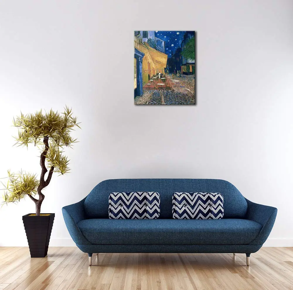 Wieco Art Canvas Wall Art 24"L x 20"W | Van Gogh Cafe Terrace at Night - view 8