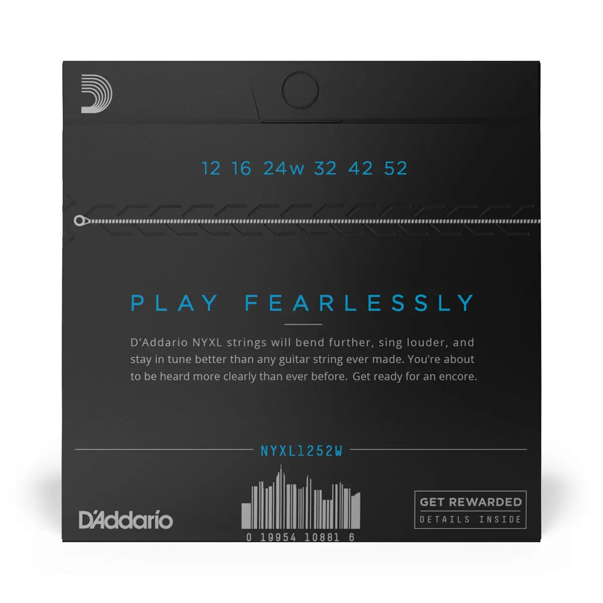 D'Addario NYXL1252W Electric Guitar Strings, Wound 3rd, Light Gauge 12-52 (1-Pack) - view 2