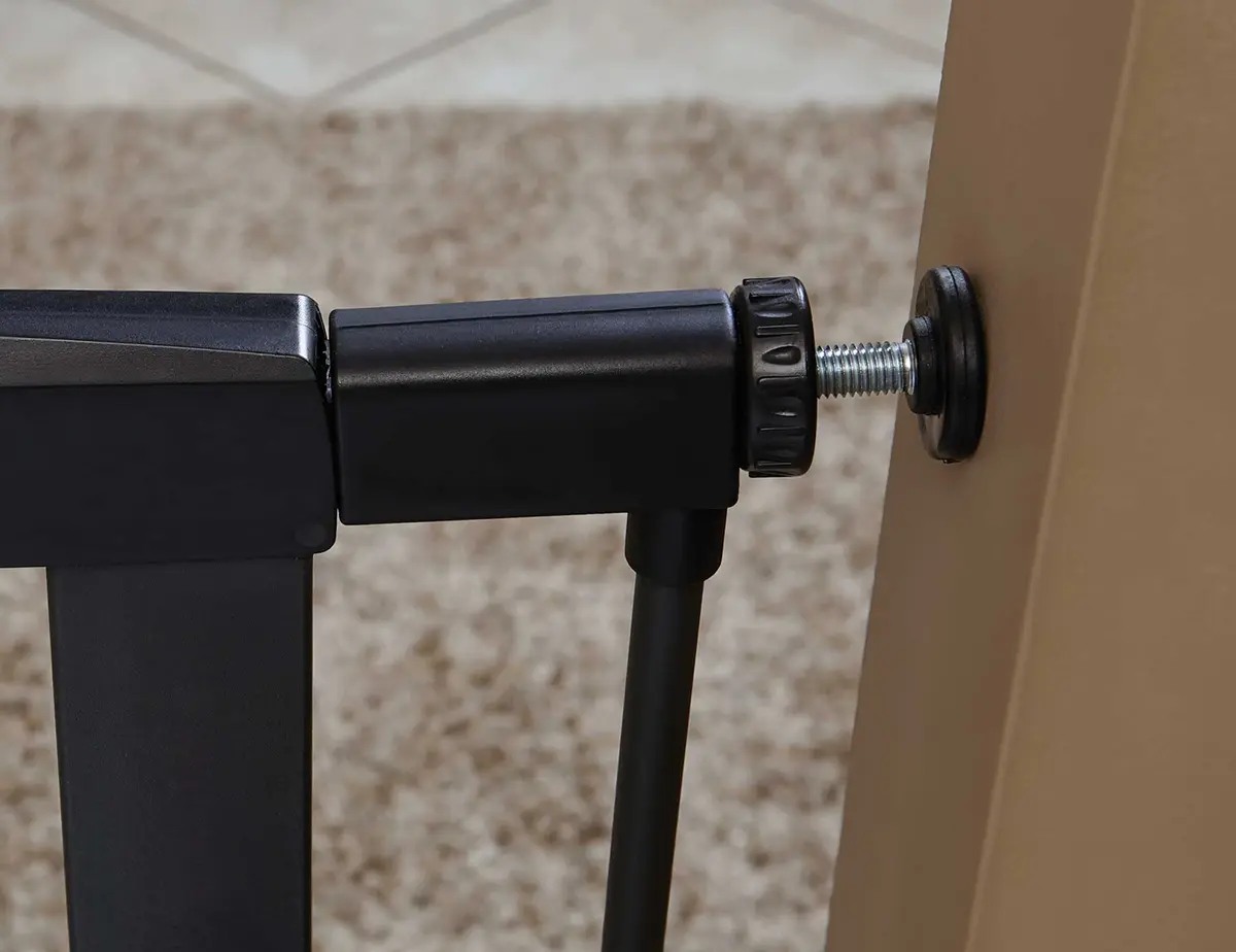 MidWest Homes for Pets 29in Steel Dog Gate | Pressure Mount, Expands to 38in, Rust-Resistant Steel - view 2