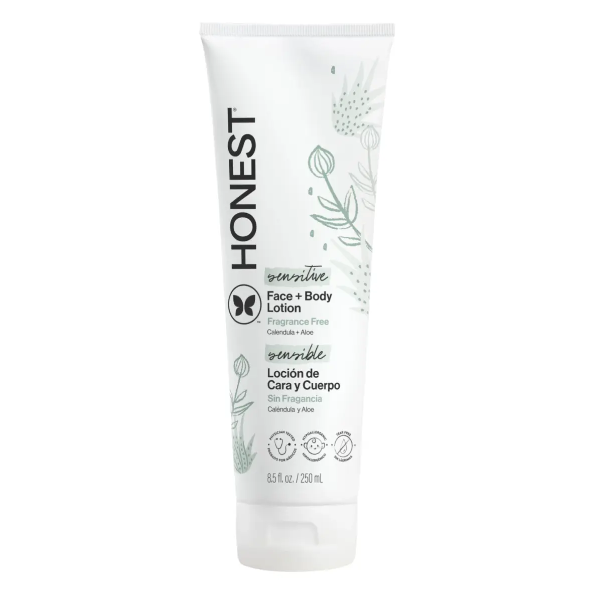 The Honest Company Fragrance-Free Face and Body Lotion 250ml (8.5 fl oz) | Hypoallergenic & Dermatologist-Tested - main product image