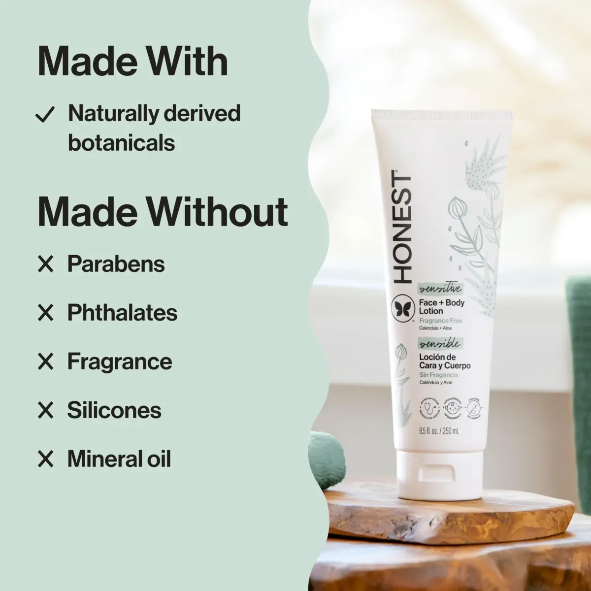 The Honest Company Fragrance-Free Face and Body Lotion 250ml (8.5 fl oz) | Hypoallergenic & Dermatologist-Tested - view 4