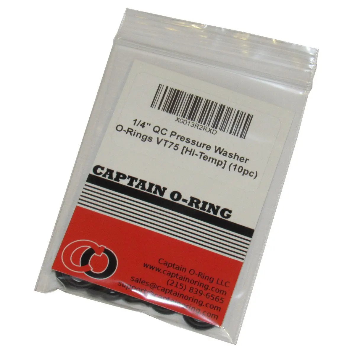 Captain O-Ring Power Pressure Washer O-Rings for 1/4" Quick Coupler, High Temp Viton FKM (10 Pack) | Chemical-Resistant Seal (100-120 chars) - view 3