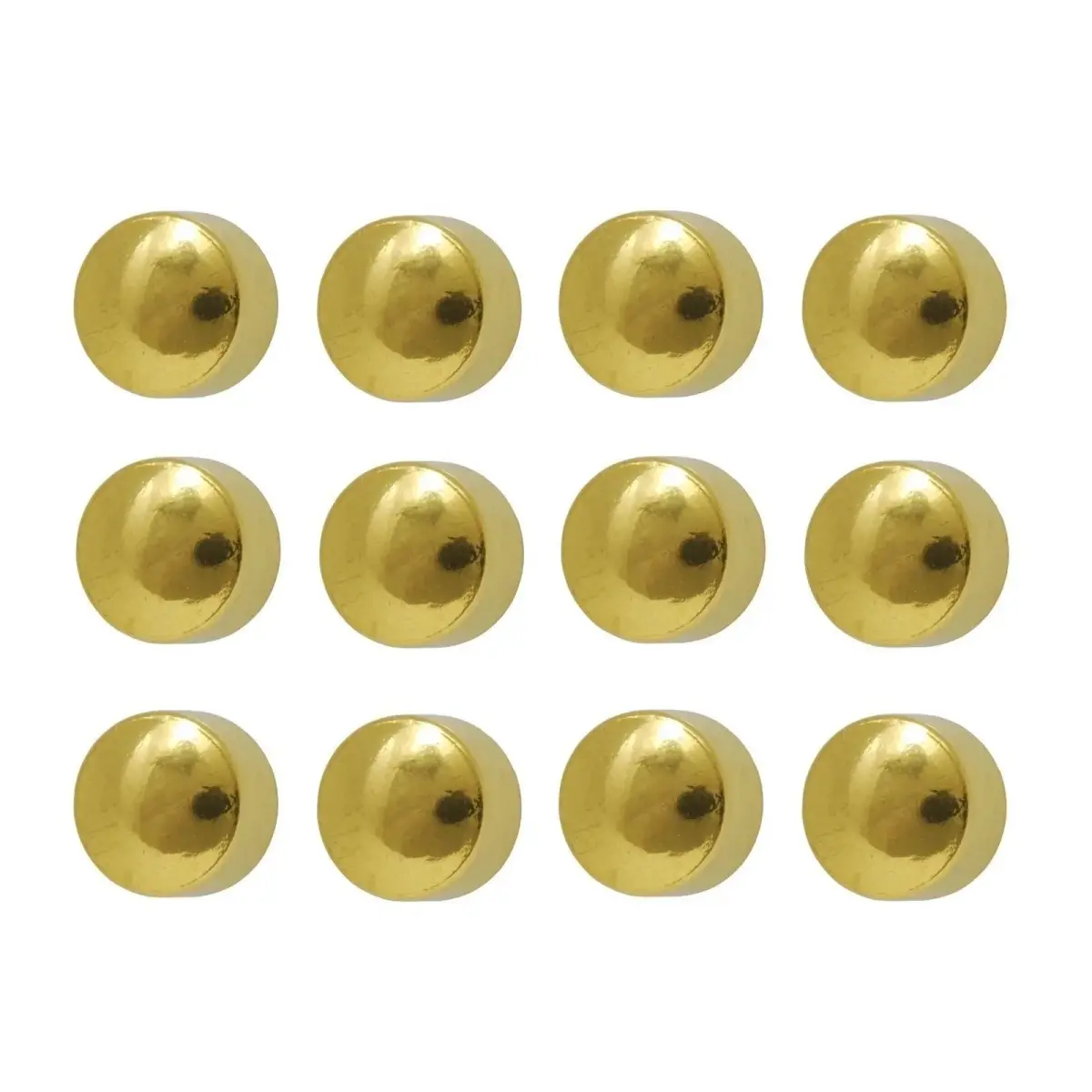 Caflon Gold Plated Surgical Steel Ball Earrings Studs 4mm | 12 Pair Pack - main product image