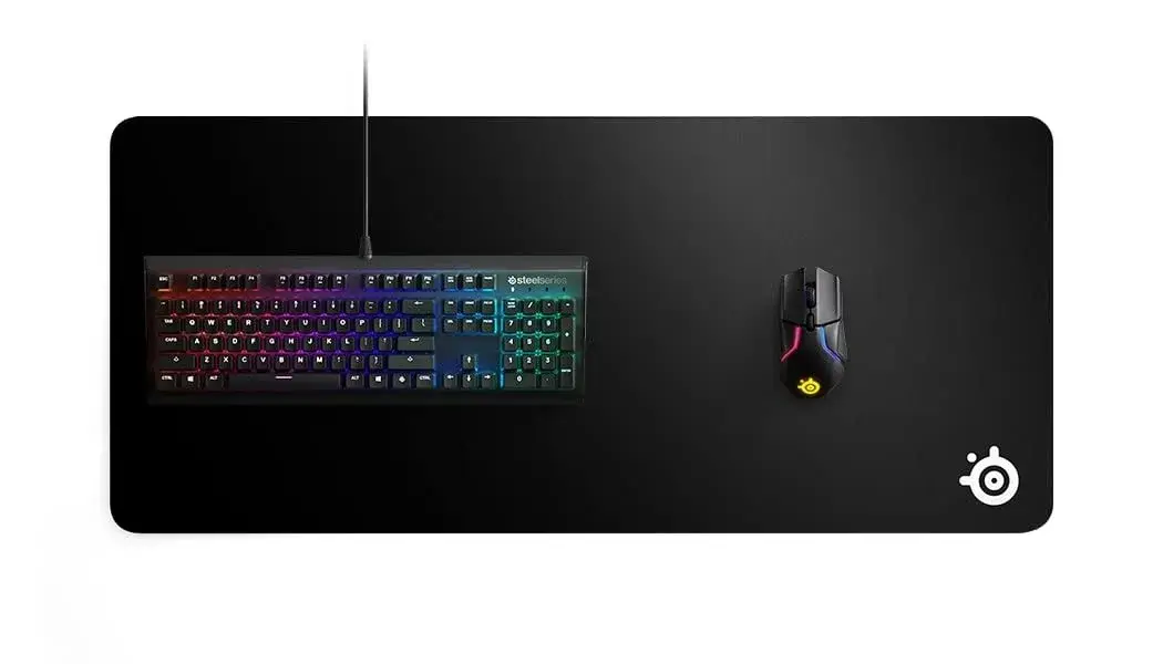 SteelSeries QcK XXL Heavy Gaming Mouse Pad, Black | Stitched Edge & Optimized for Gaming Sensors - view 2