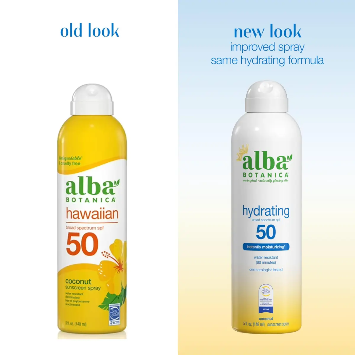 Alba Botanica Hydrating Sunscreen Spray SPF 50 Broad Spectrum Protection 156g (5.5 Fl Oz) | Instantly Moisturizing Water Resistant - view 2