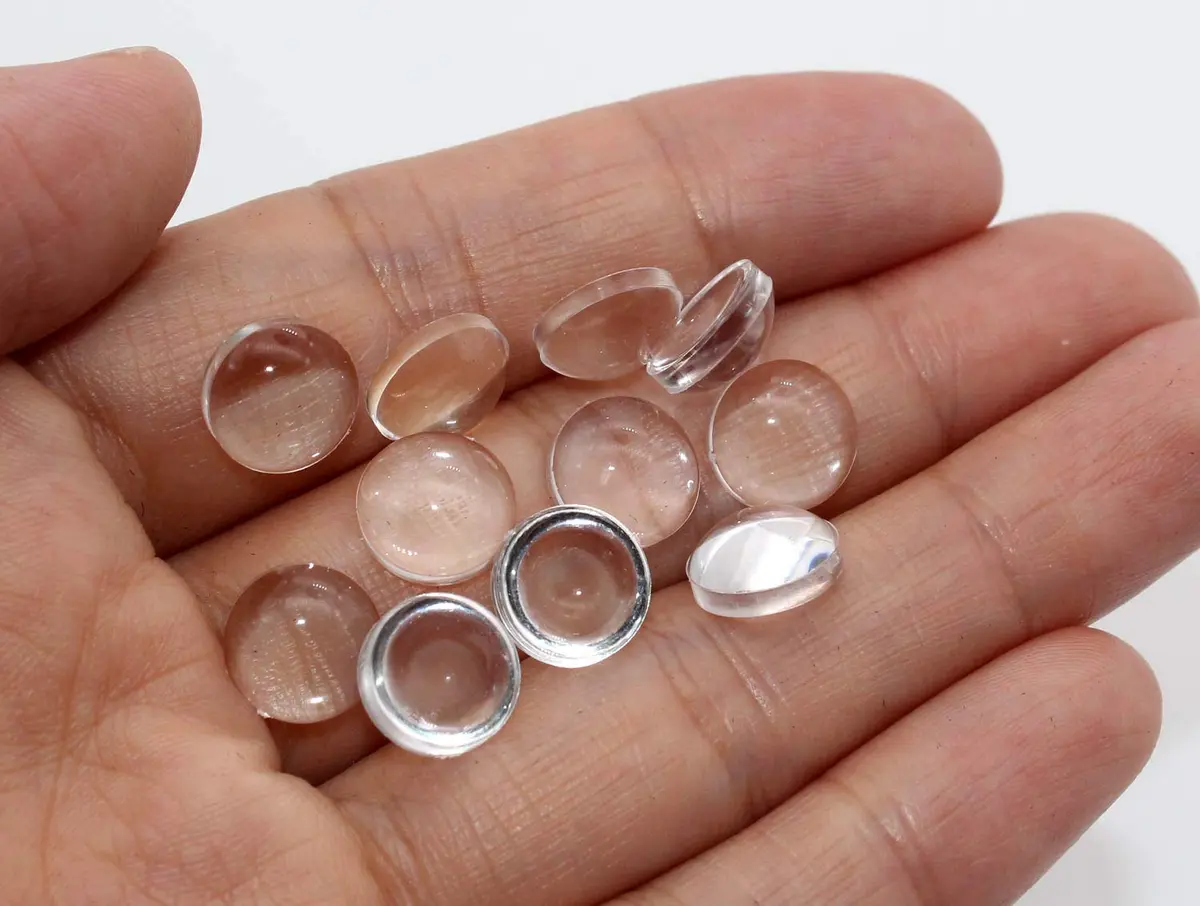 JIATONG 10pcs 10MM LED Optical Lens Smooth Convex Lens for 1W 3W | Adjustable Beam Angle - view 2