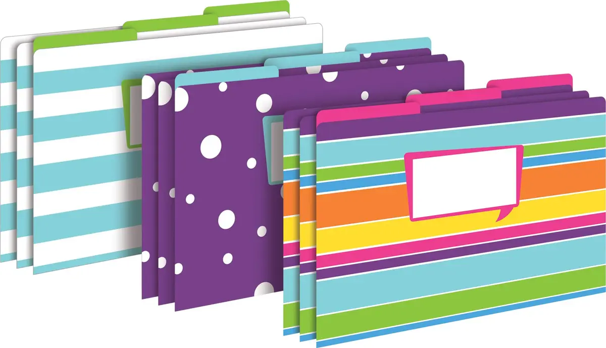 BARKER CREEK Happy Legal File Folders Set of 9 | Reversible Bright Color & Solid Design (14.88 x 9.5 inches) - main product image