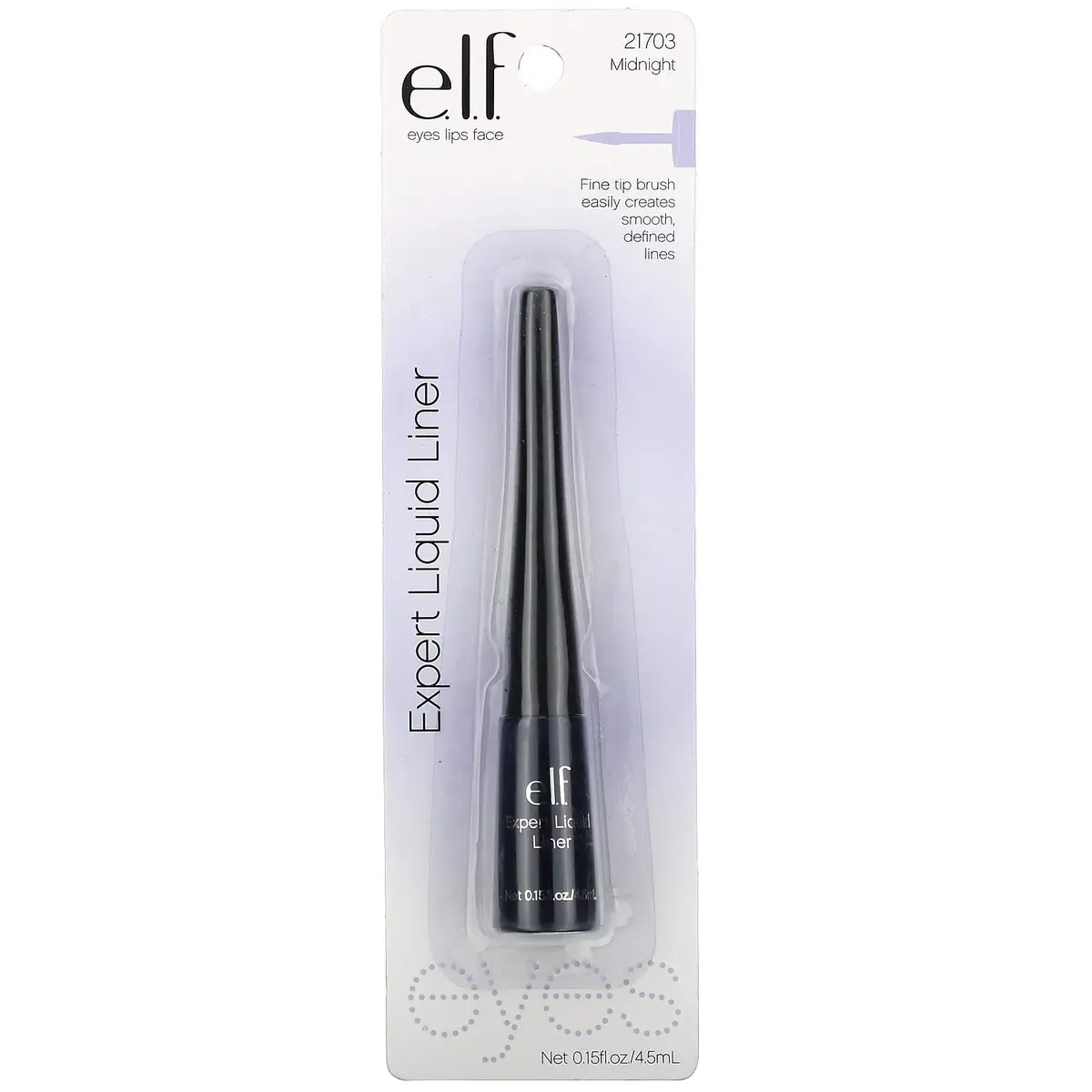 e.l.f. Expert Liquid Eyeliner Midnight 0.15 Fl Oz (4.4ml) | Smudge-proof & Easy Glide - view 2