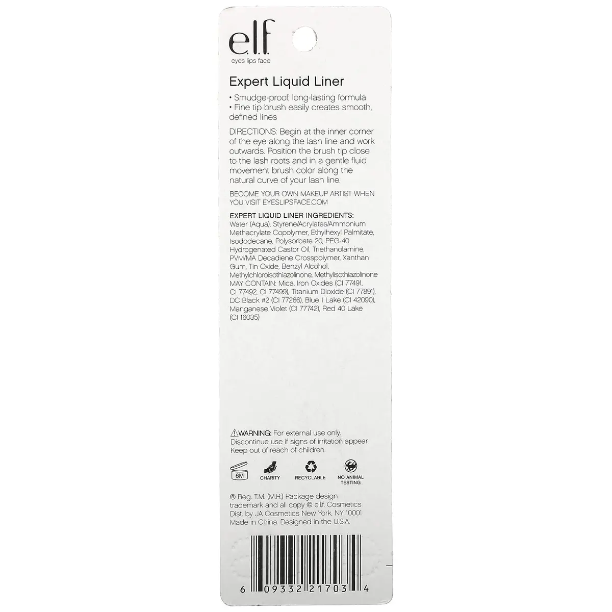 e.l.f. Expert Liquid Eyeliner Midnight 0.15 Fl Oz (4.4ml) | Smudge-proof & Easy Glide - view 3