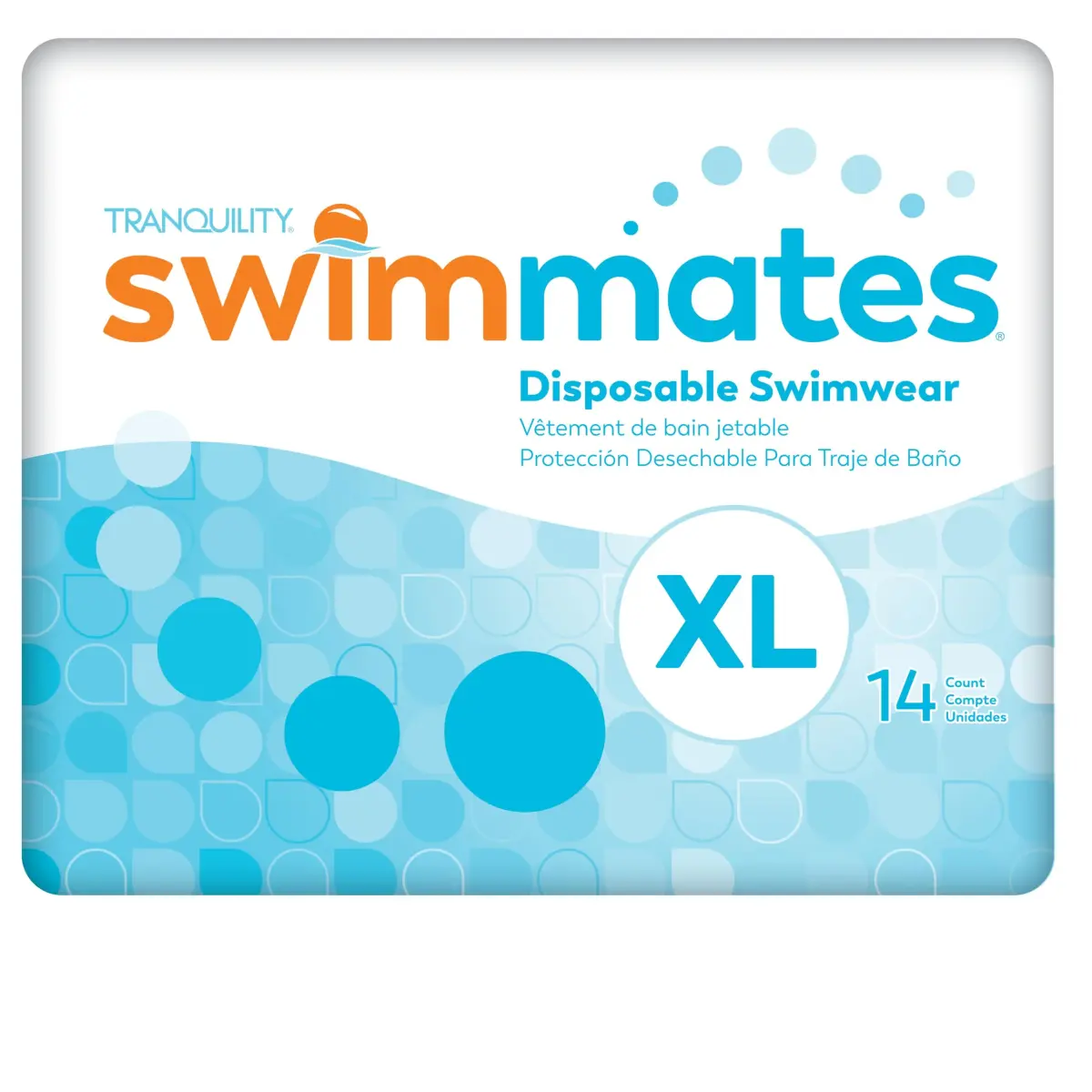 Swimmates Adult Swim Diapers X-Large (Pack of 56) - Discreet Bowel Incontinence Protection - main product image