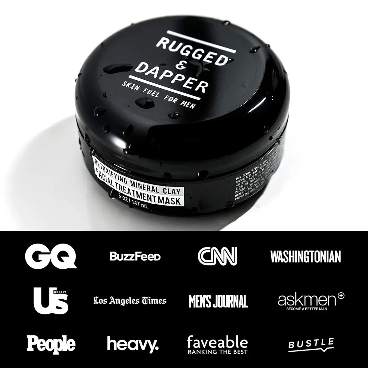 RUGGED & DAPPER Deep Pore Cleansing Face Mask with Kaolin Clay 5.5 Oz for Men - view 5