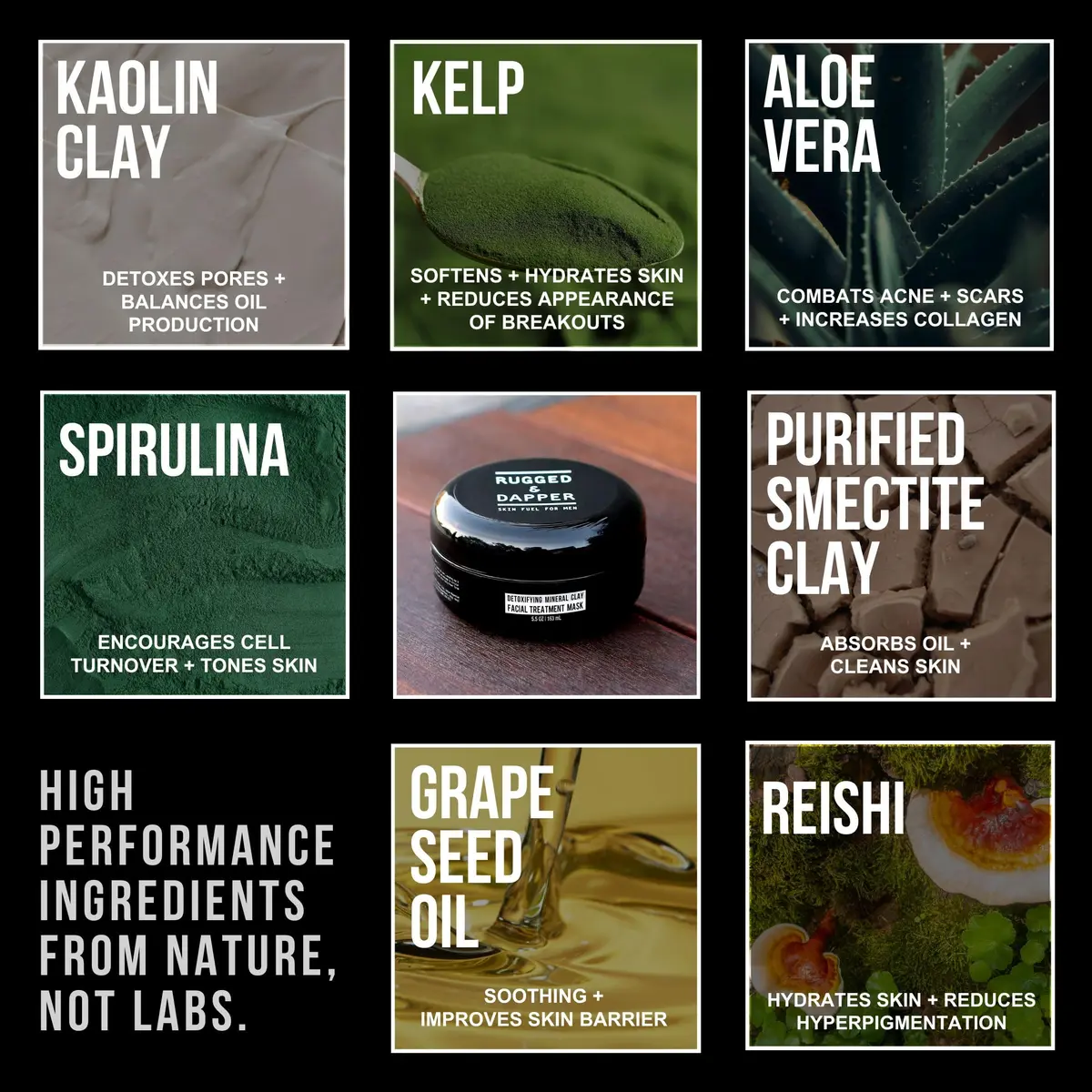 RUGGED & DAPPER Deep Pore Cleansing Face Mask with Kaolin Clay 5.5 Oz for Men - view 7