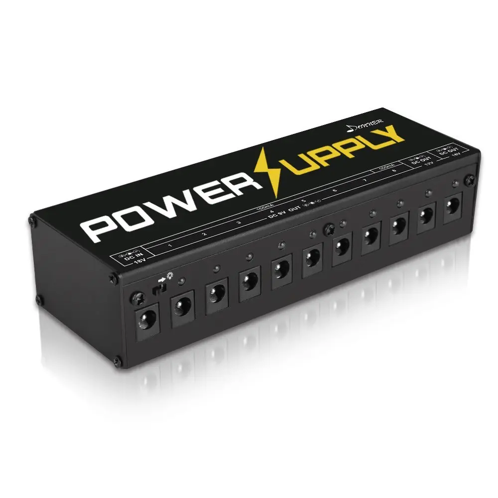 Donner DP-1 Guitar Power Supply 10 Isolated DC Outputs for 9V/12V/18V Effect Pedals | Powers 10 Pedals with Short-Circuit Protection - view 4