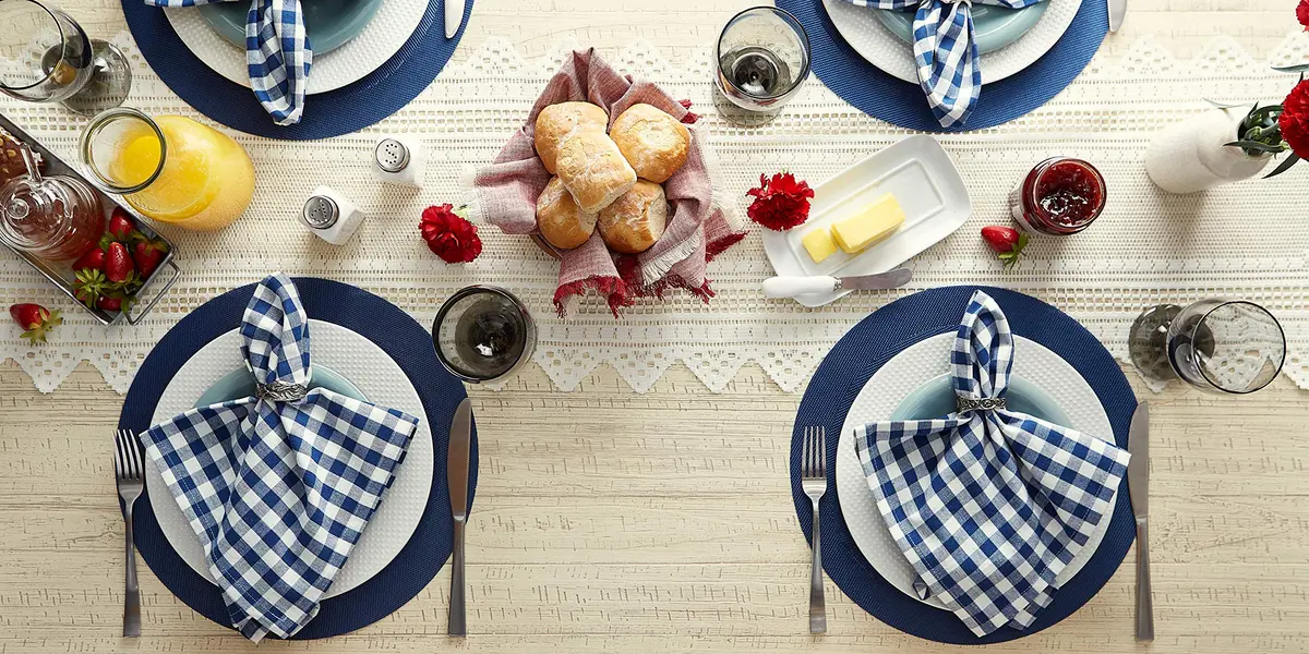 DII Nautical Blue Vinyl Round Placemat Set 34.9 cm (13.75") Diameter, 6 Piece | Easy-Clean & Durable for Everyday Dining - view 6