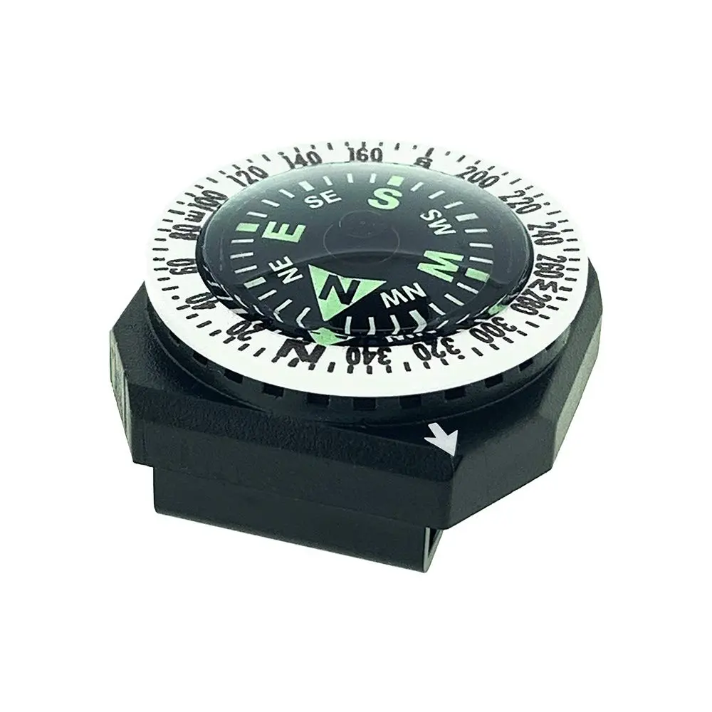 Sun Company GoCompass - Micro Orienteering Wrist Compass | Watch Band or Paracord Bracelet Compasses with Rotating Bezel - main product image