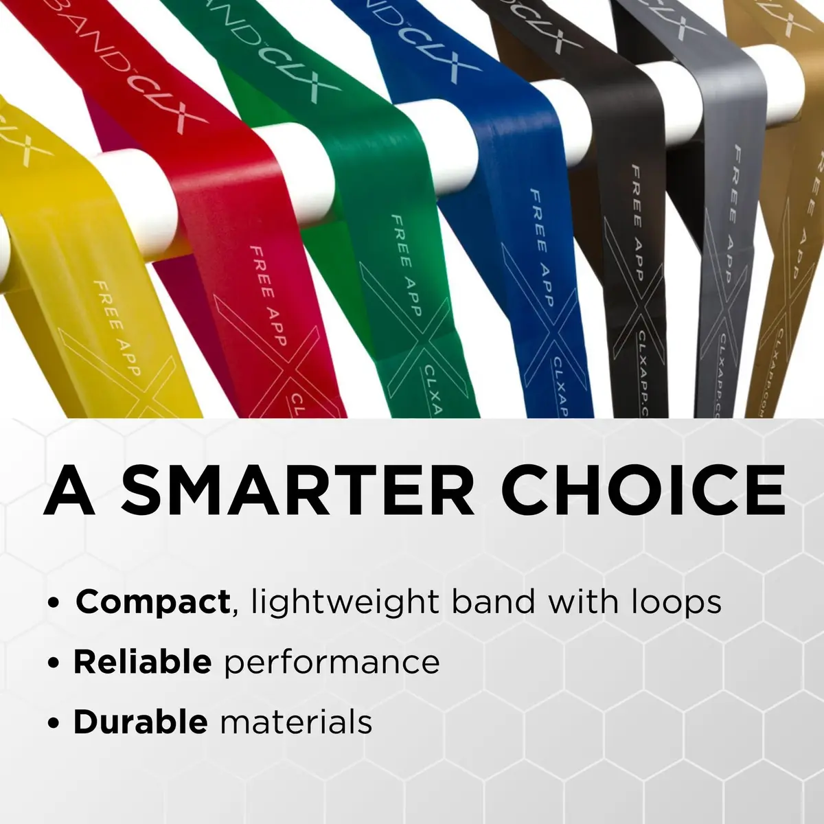 THERABAND CLX Resistance Band with Loops, Exercise, Workout Elastic, Yellow | Light Resistance for Full-Body Training - view 6