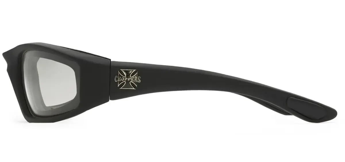 MODA Choppers Gangster Padded Motorcycle Goggles 5.9in L x 2in W Clear | Lightweight & Adjustable Safety Glasses - view 2