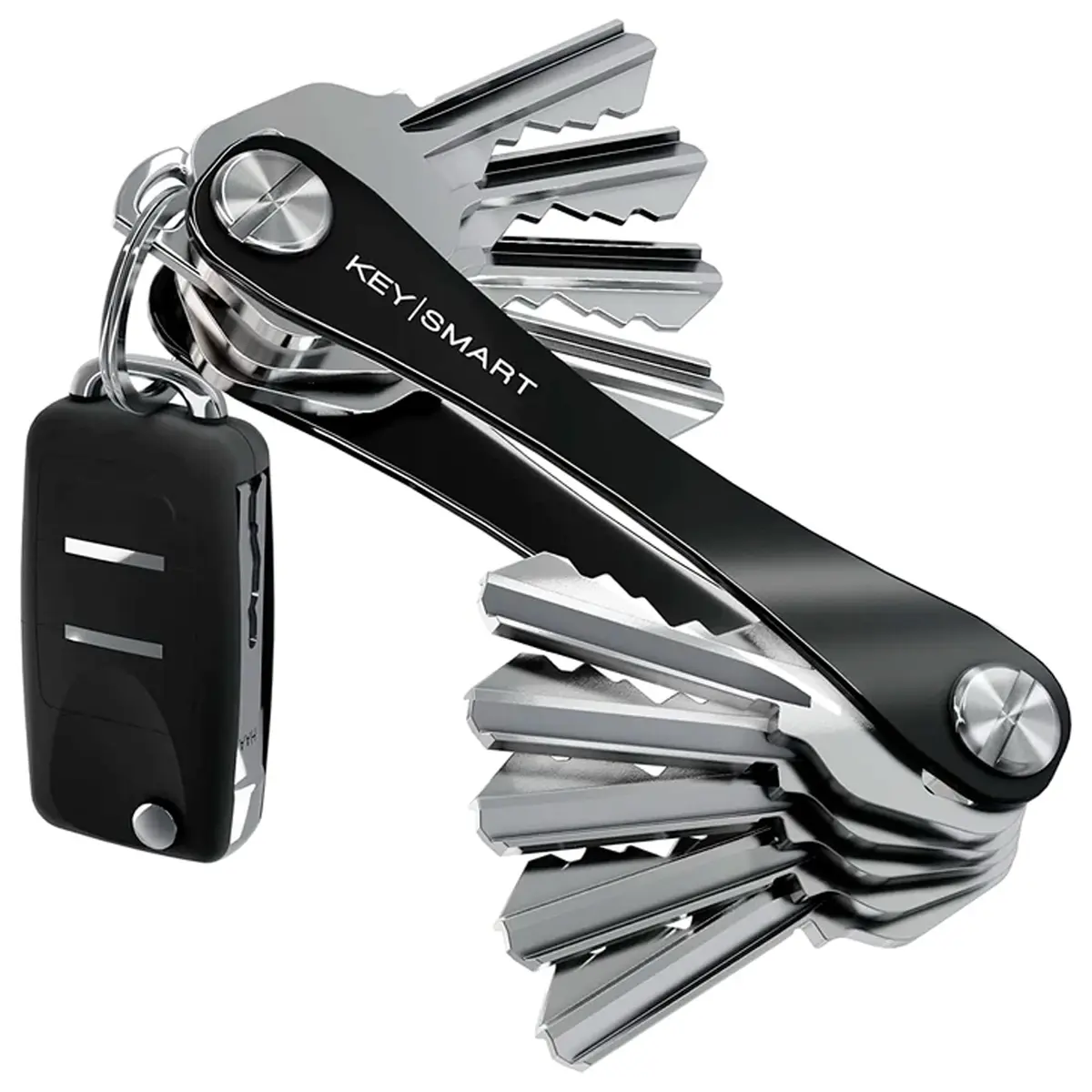 KeySmart Original Key Holder Compact Key Organizer for Key Chain Black 8 Keys | Ditch Jingle & Bulk - main product image