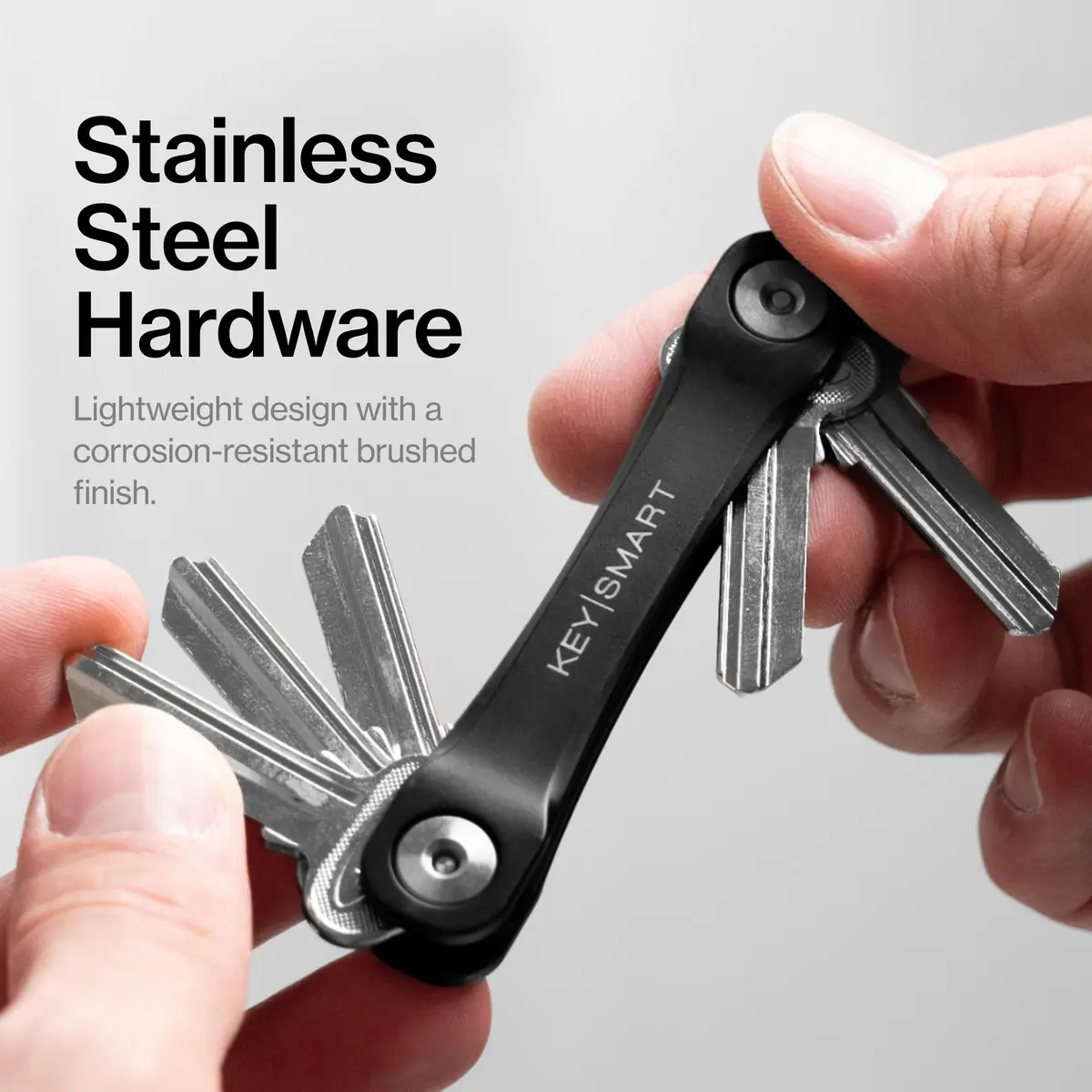 KeySmart Original Key Holder Compact Key Organizer for Key Chain Black 8 Keys | Ditch Jingle & Bulk - view 6