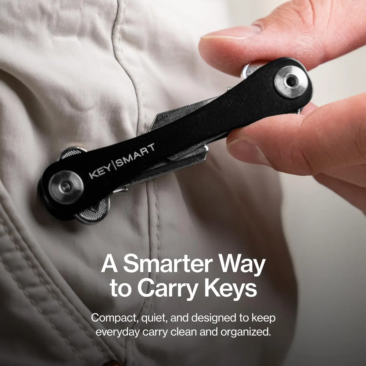 KeySmart Original Key Holder Compact Key Organizer for Key Chain Black 8 Keys | Ditch Jingle & Bulk - view 9