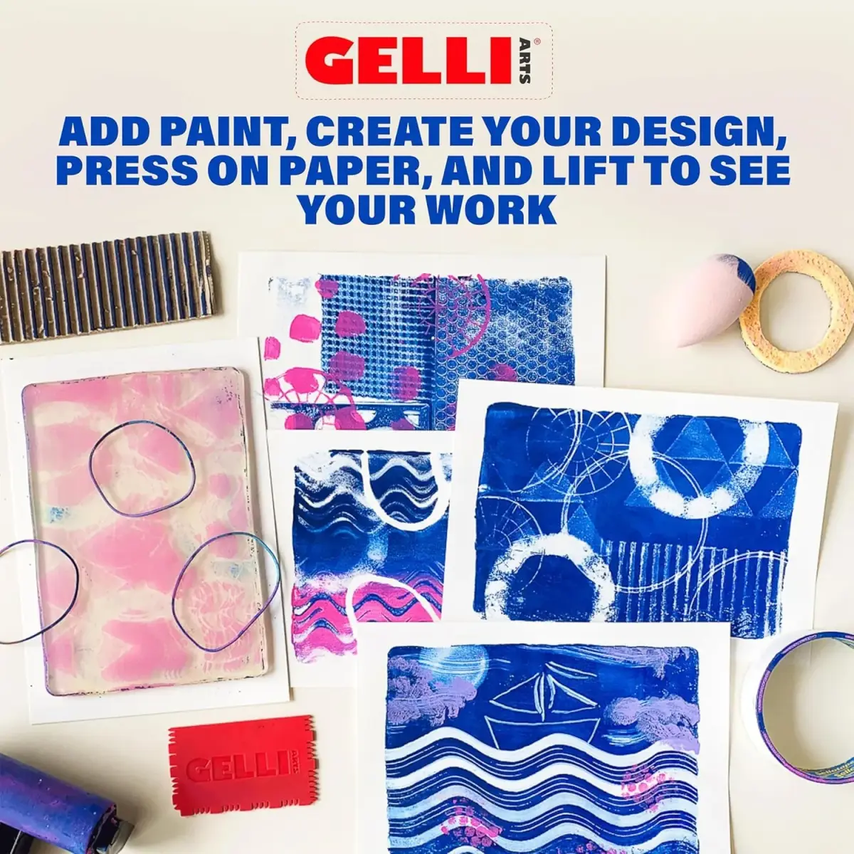 Gelli Arts 4" Round Gel Printing Plate | Monoprinting Made Simple - view 5
