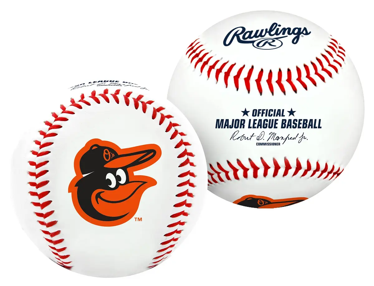 Rawlings MLB Baltimore Orioles Team Logo Baseball | Official White Baseball for Fans & Collectors - main product image