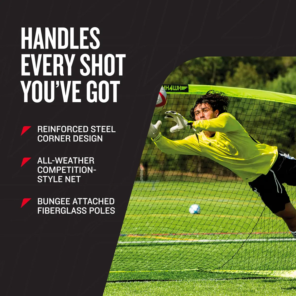 Franklin Blackhawk Portable Soccer Goal 1.2m x 0.9m (4' x 3') | Backyard Training & Match Play - view 4