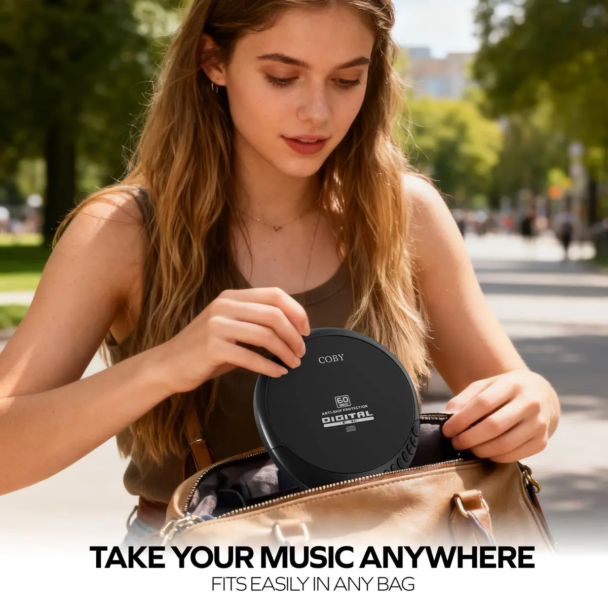 Coby Portable CD Player CD191BLK with FM Radio, 60-Second Anti-Skip, USB & AA Power, 3.5mm Jack | Plays CD, CD-R, CD-RW, MP3 Discs - view 5