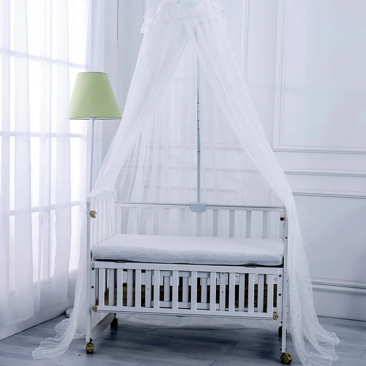 Cdycam Baby Infant Toddler Bed Dome Mosquito Netting 35*220*550CM | Breathable Cotton Mesh for Baby Safety - view 3
