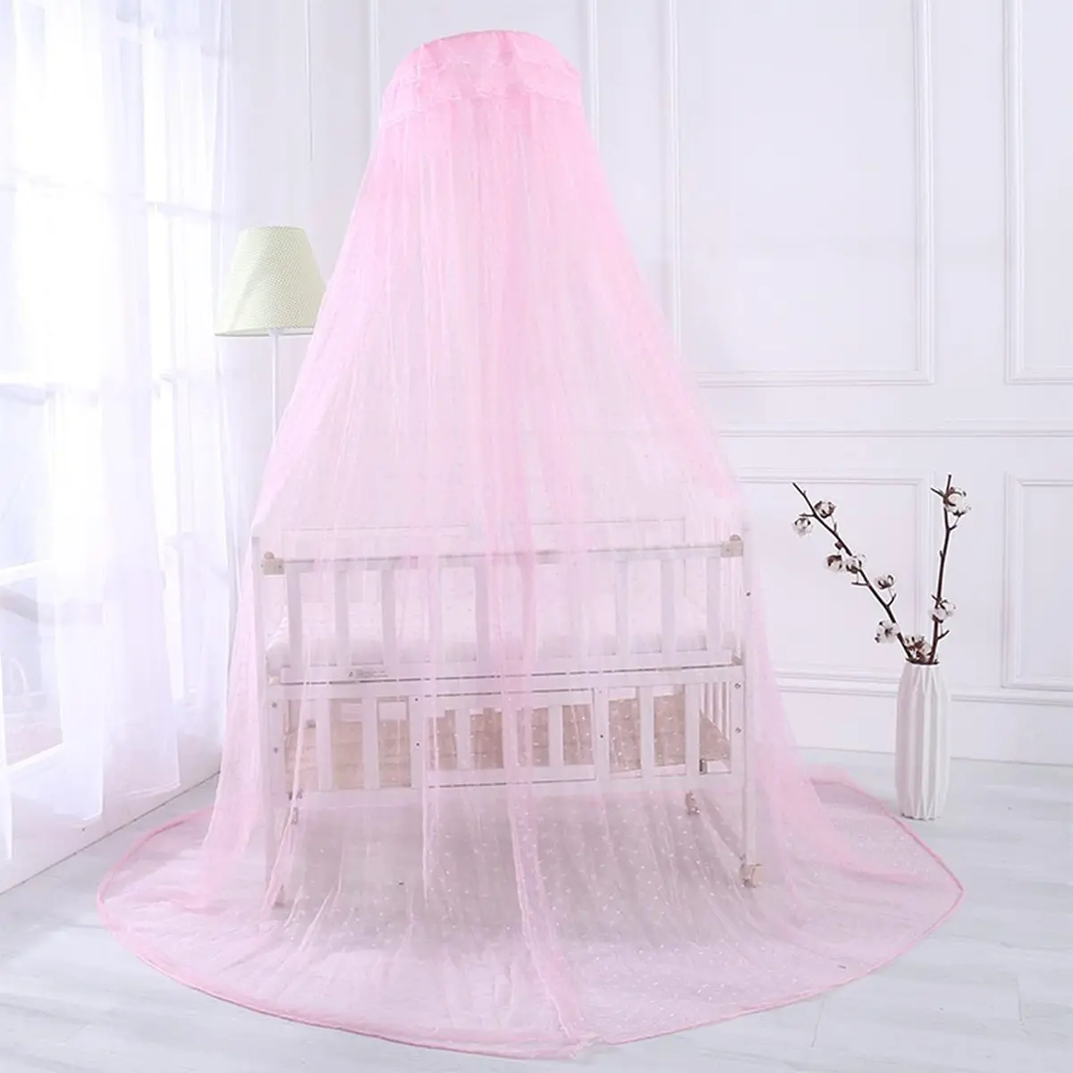 Cdycam Pink Bed Dome Mosquito Netting 35x220x550CM | Breathable & Easy Install (70-120 chars) - view 3