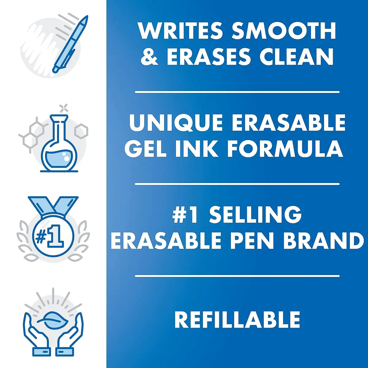 PILOT FriXion Clicker Gel Ink Pens 0.7mm Assorted Colors | Erasable, Refillable, Fine Point for Notes & Creative Use - view 3