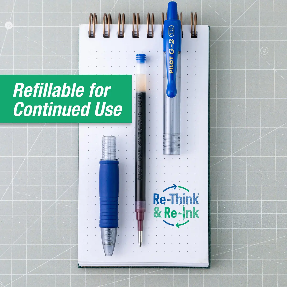 PILOT G2 Premium Gel Pens 1.0mm | Bold Blue Ink, Pack of 4, Long-Lasting & Refillable - view 5