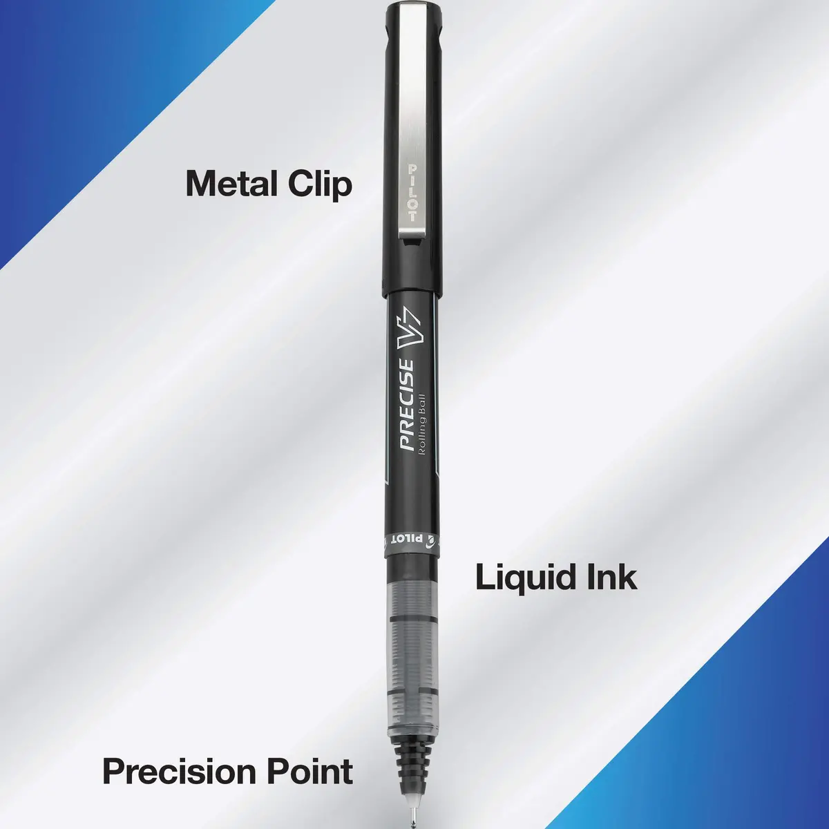 Pilot Precise V7 Fine Point 0.7 mm Black Ink Pens | Smooth Liquid Ink, Precise Lines, Pack of 4 - view 4