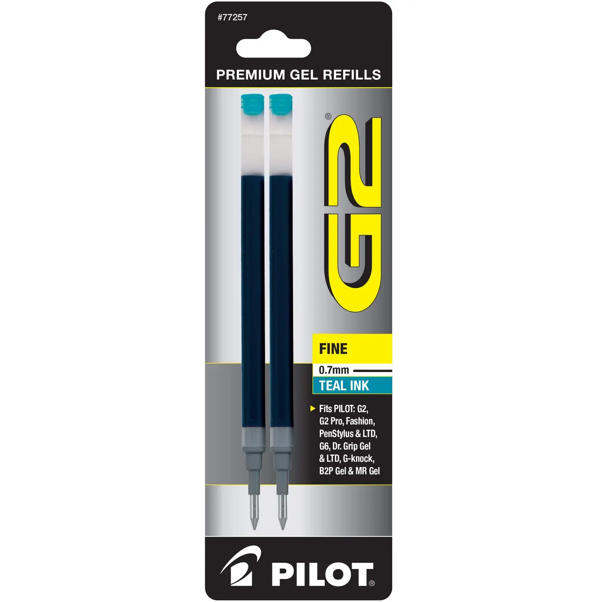 Pilot G2 Gel Ink Refills Fine Point 0.7 mm Teal | Long-lasting, vibrant ink for smooth writing - main product image