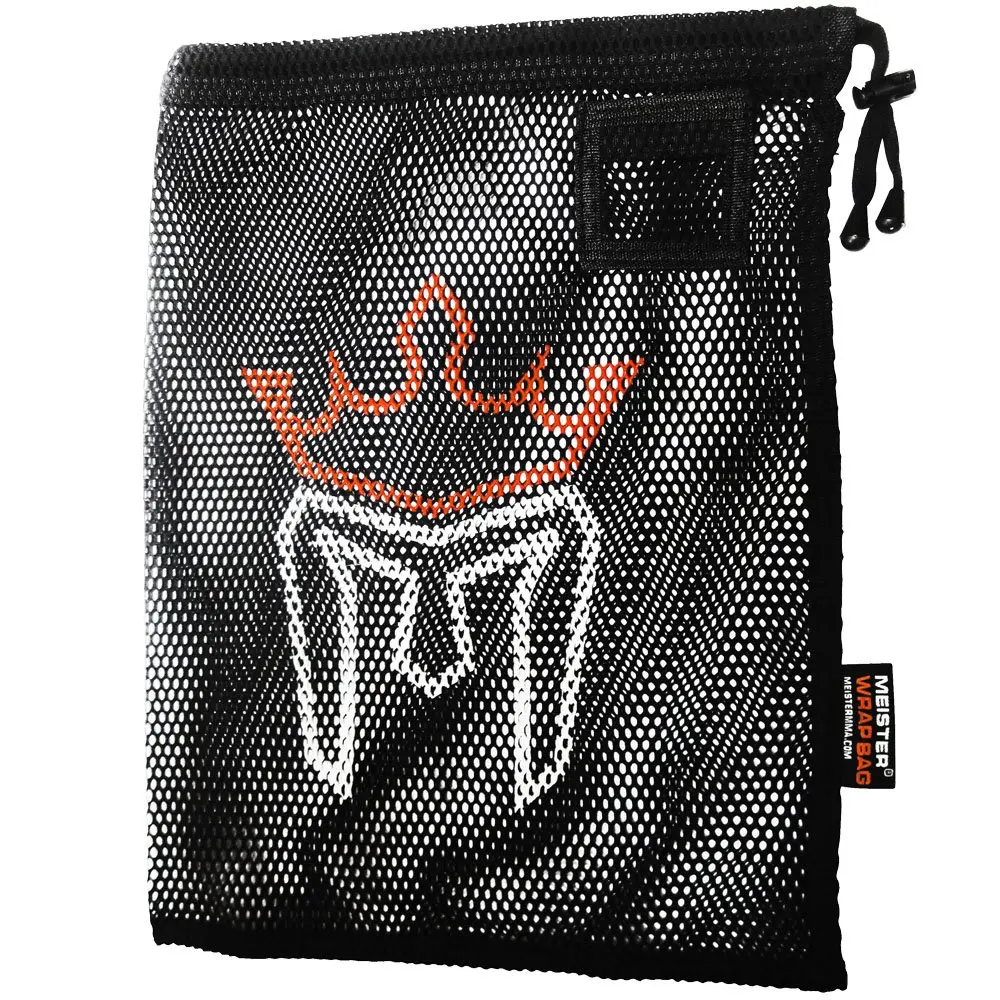 Meister WRAP Bag for Washing MMA & Boxing Hand Wraps - Drawstring Mesh Large, Black | Airflow & Drying - main product image