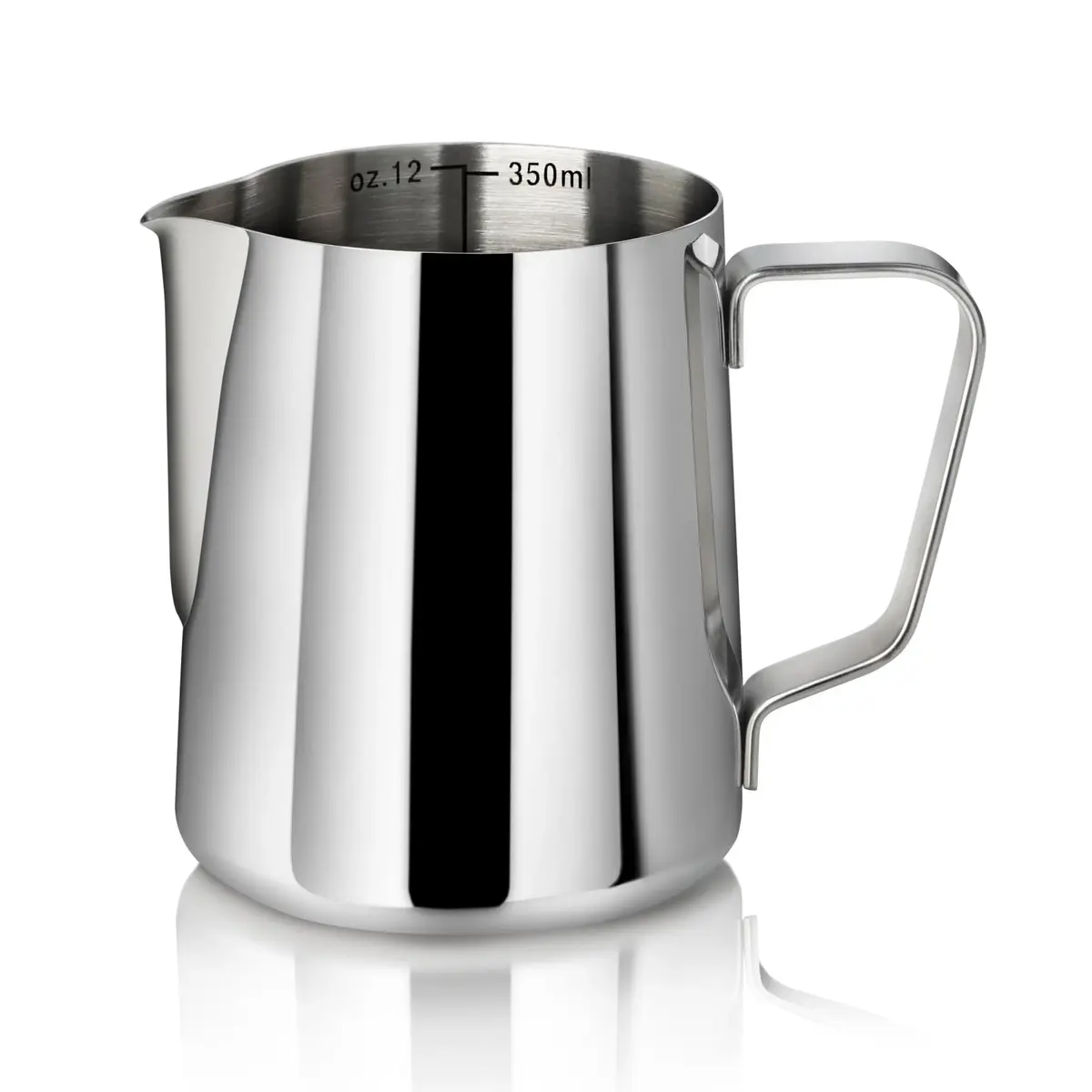 New Star Foodservice Stainless Steel Frothing Pitcher, 12 oz | Durable, Professional-Grade Milk Steaming Tool - main product image
