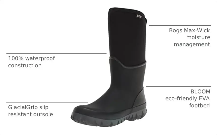 BOGS Arcata Tall Boot 7 in Black | Waterproof & Insulated for Winter (70-120 chars) - view 3