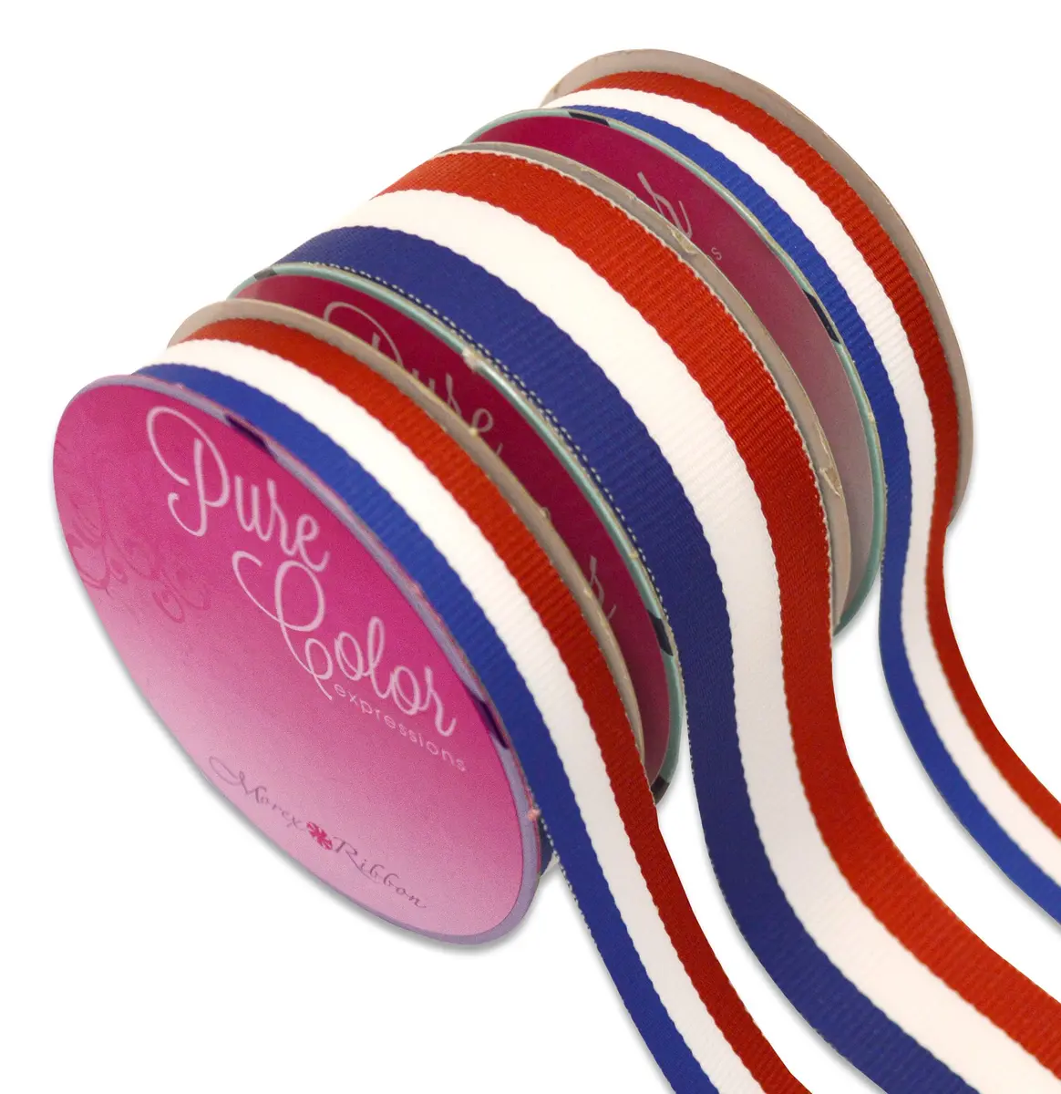 Morex Ribbon Grosgrain Patriotic Ribbon 1" x 17 YD | Heavyweight, Durable, Perfect for 4th of July Decorations - main product image