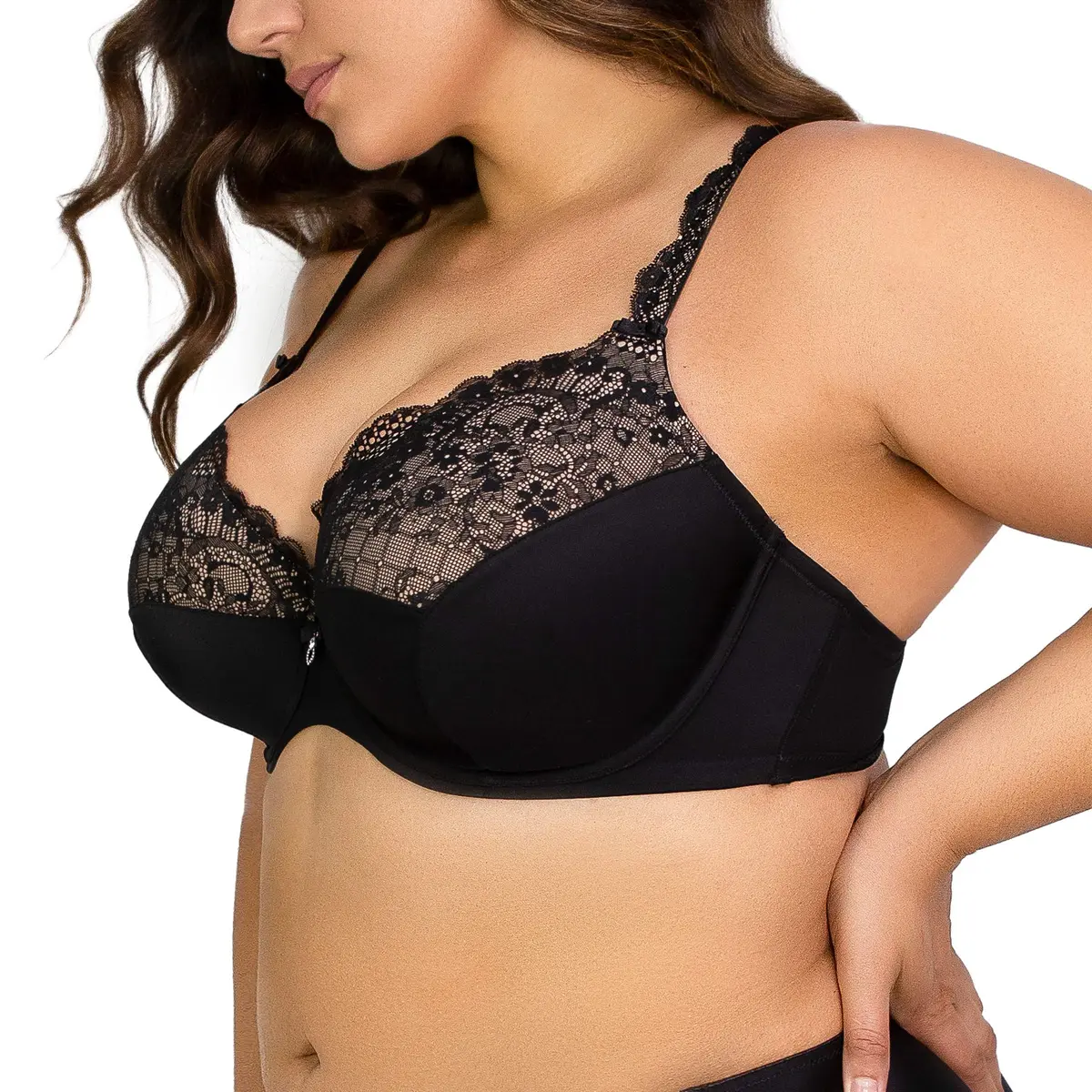 Curvy Couture Tulip Sexy Lace Plus Size Push Up Bra 34G | Supportive & Elegant - view 2