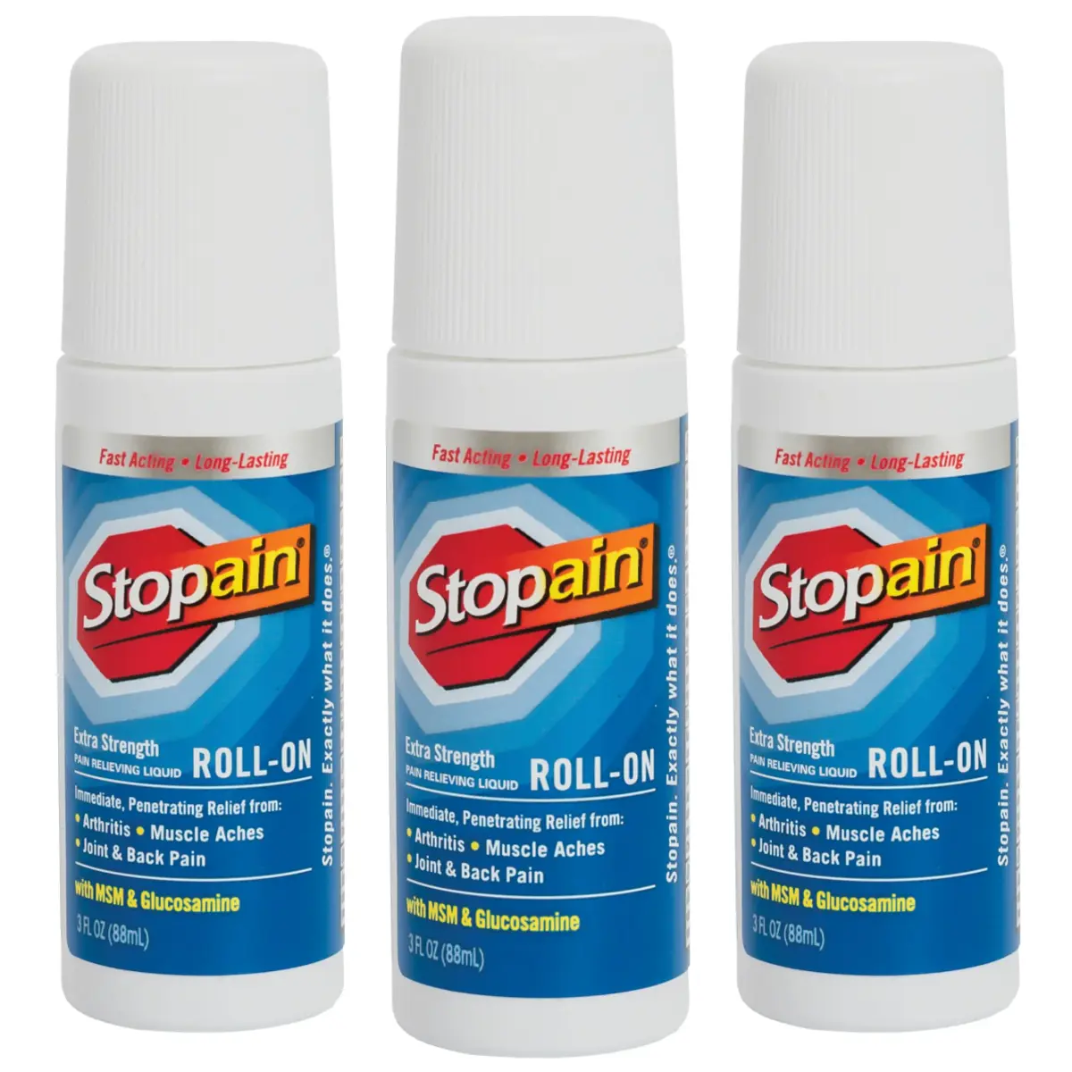Stopain Pain Relief Roll On Gel 270ml (9 Fl Oz) | Fast Acting Topical Analgesic for Joint & Muscle Pain - main product image