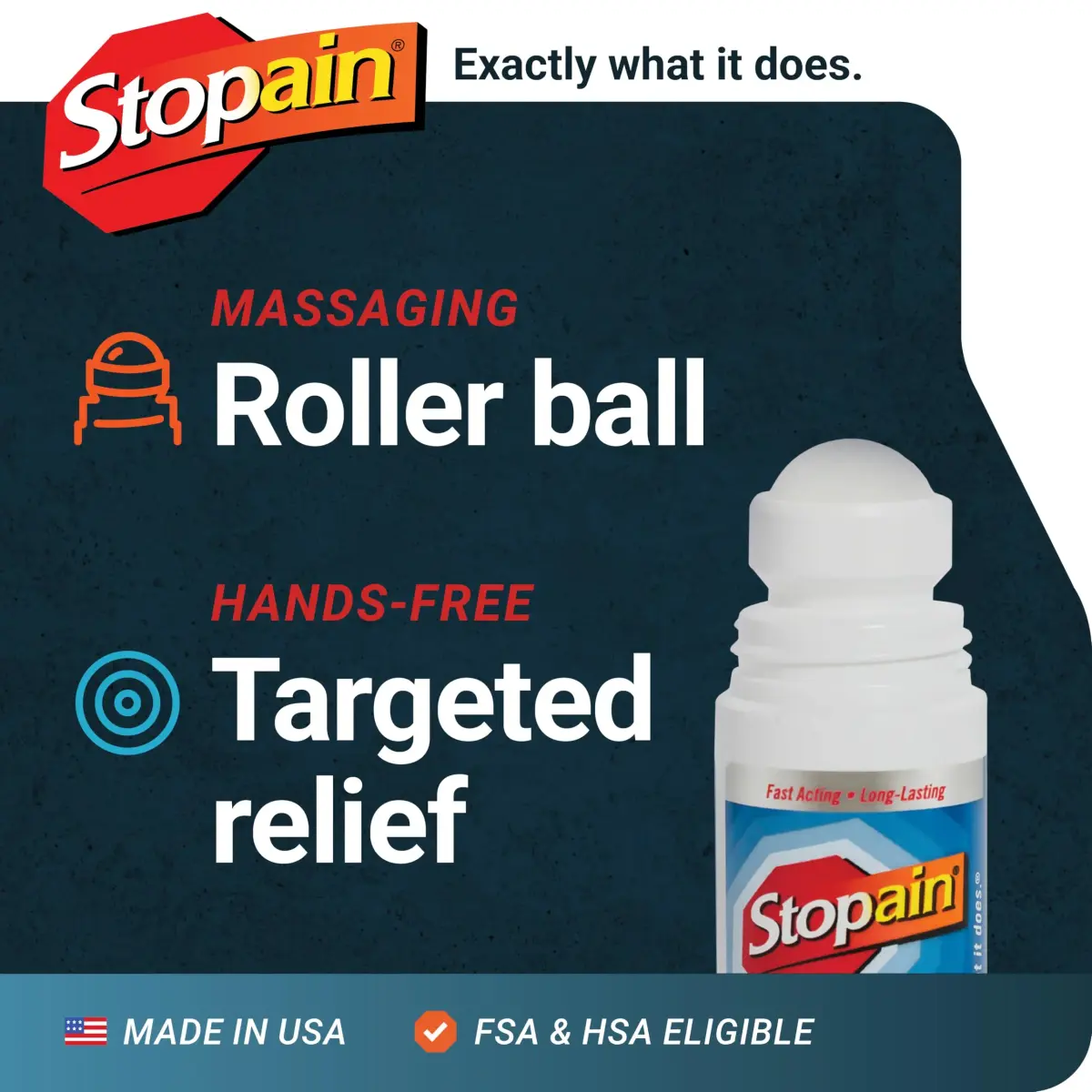 Stopain Pain Relief Roll On Gel 270ml (9 Fl Oz) | Fast Acting Topical Analgesic for Joint & Muscle Pain - view 4