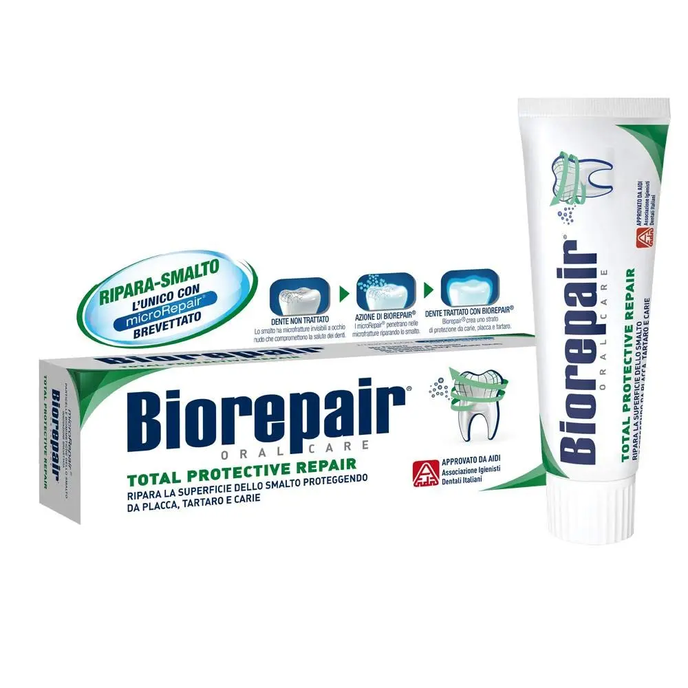 Biorepair Total Protective Repair Toothpaste 75ml (2.5 Fl Oz) | Enamel Repair & Cavity Protection - main product image