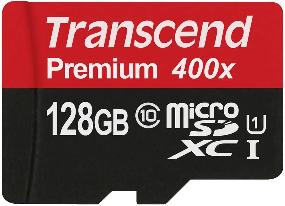 Transcend 128GB MicroSDXC Class10 UHS-1 Memory Card with Adapter 45 MB/s | Smooth Full HD Video & App Performance - main product image