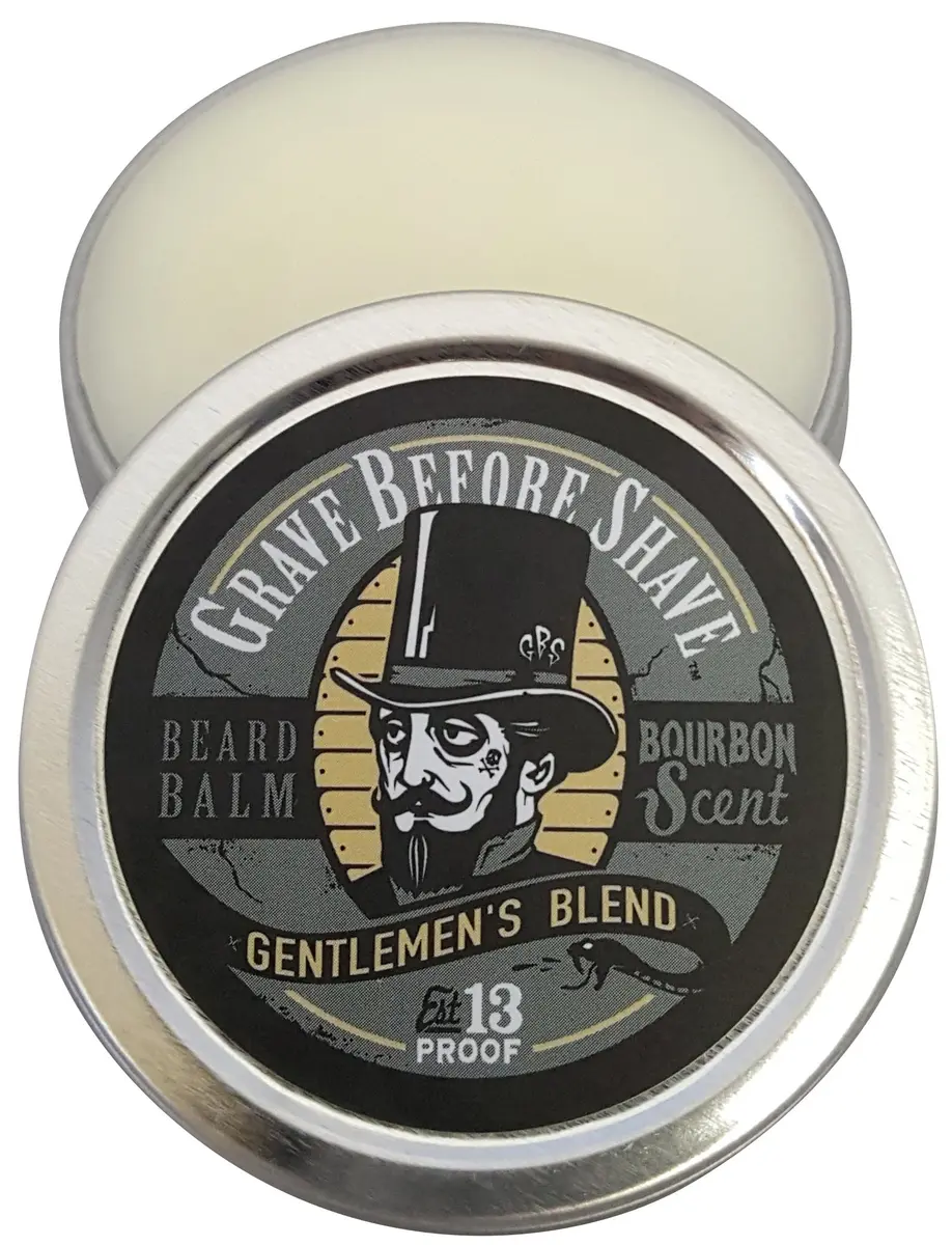 Grave Before Shave Gentlemen's Blend Beard Balm, 2 oz. | Bourbon & Sandalwood Scented, Deep Conditioning for Men - main product image