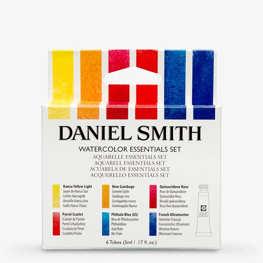 Daniel Smith Extra Fine Watercolor Set | 6 Tubes, 5ml, Blue/Yellow/Transparent, Artist Quality - view 2
