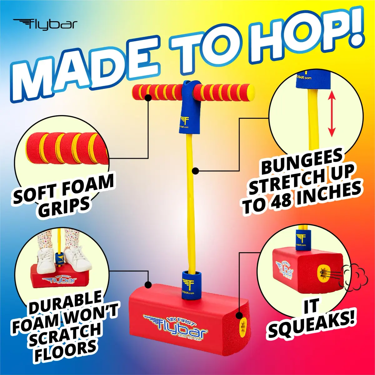 Flybar My First Foam Pogo Jumper for Kids | Ages 3+ Toddler Toy - view 2