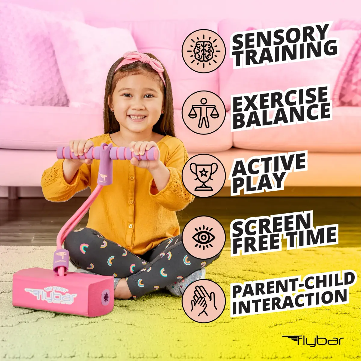 Flybar My First Foam Pogo Jumper for Kids (Pink) | ASTM-Tested Educational Toy for Ages 3+ - view 3