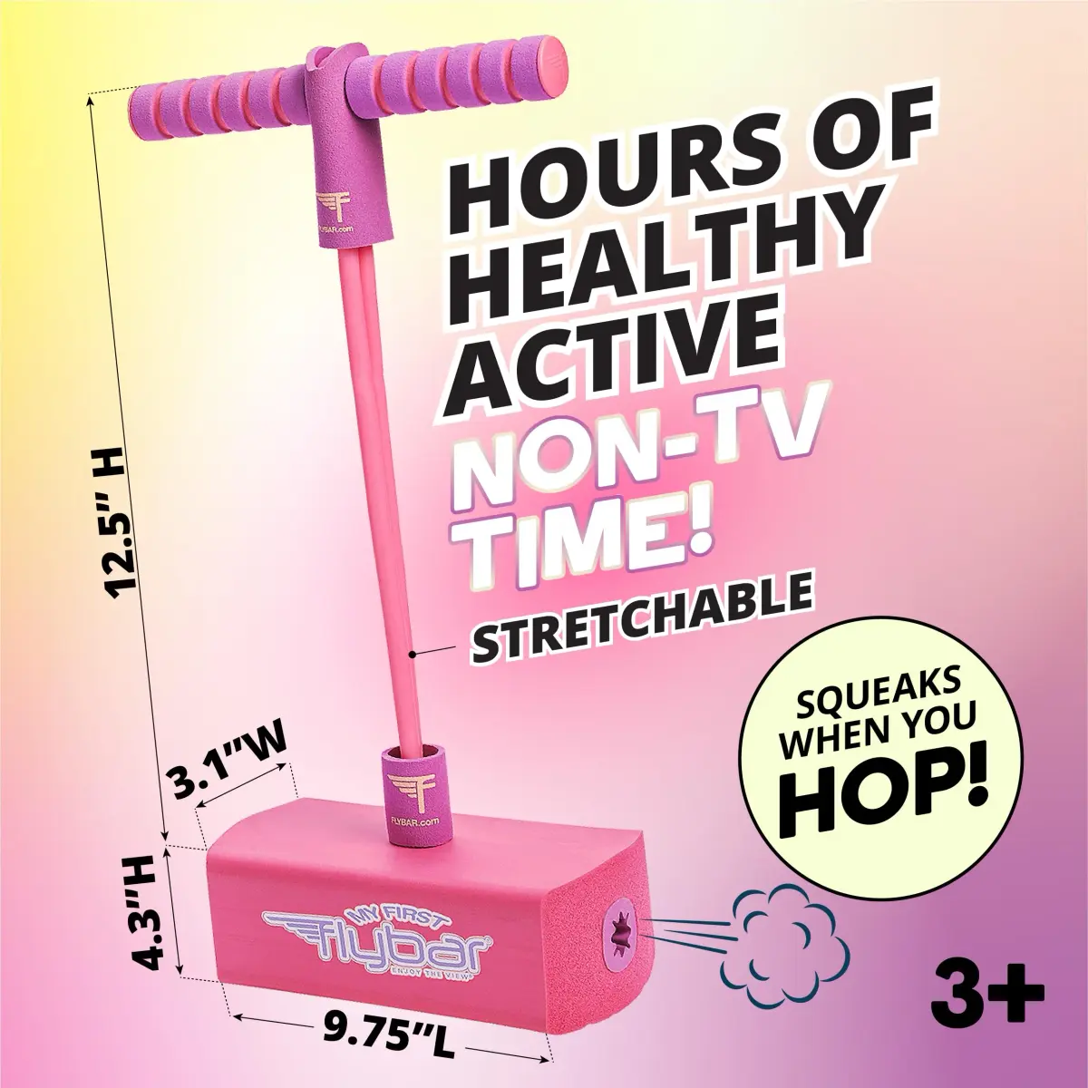 Flybar My First Foam Pogo Jumper for Kids (Pink) | ASTM-Tested Educational Toy for Ages 3+ - view 4