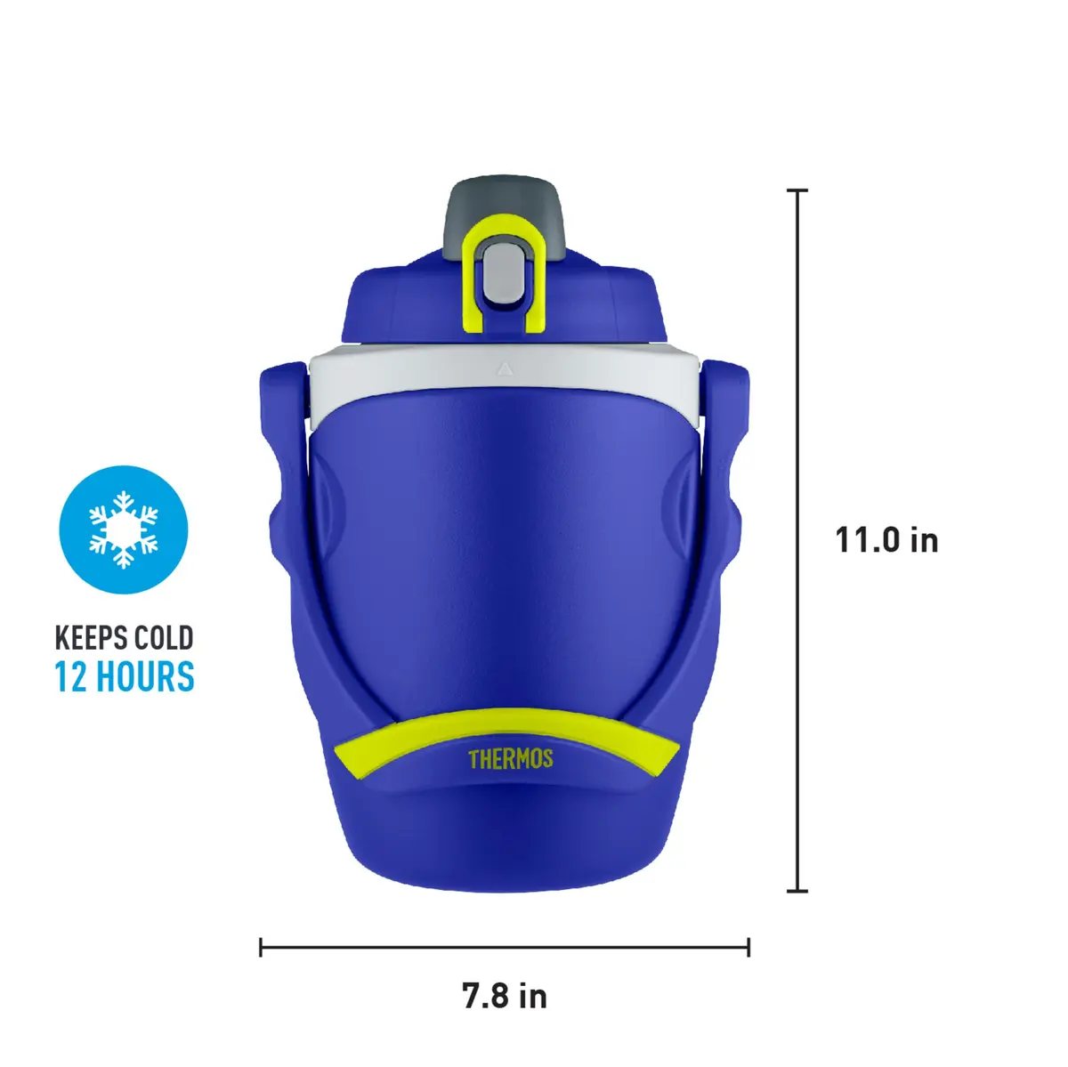 Thermos 64 Ounce Foam Insulated Hydration Bottle, Blue | Keeps Water Cold 12H - view 4